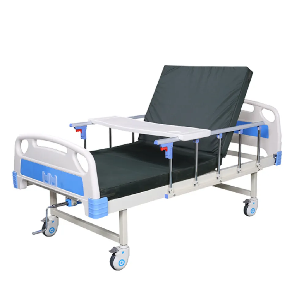 Factory Price Manual Medical Bed - 1 Function Single Crank Home Care Bed with Mattress