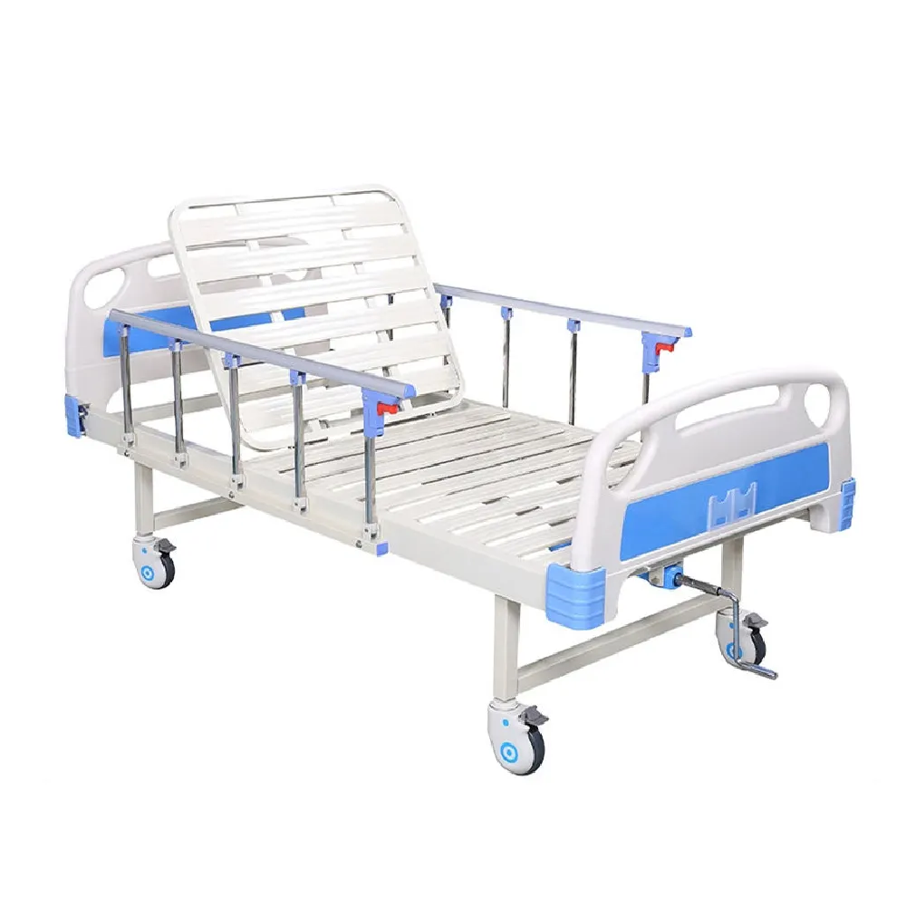 Factory Price Manual Medical Bed - 1 Function Single Crank Home Care Bed with Mattress