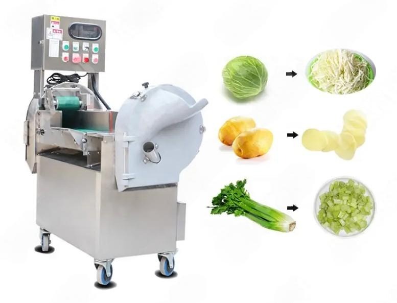 Multi-Function Double Head Cutting Machine Model: HDF-C-05 with blades (slice 10mm, Shred 5mm, 10mm and 10mm dice)