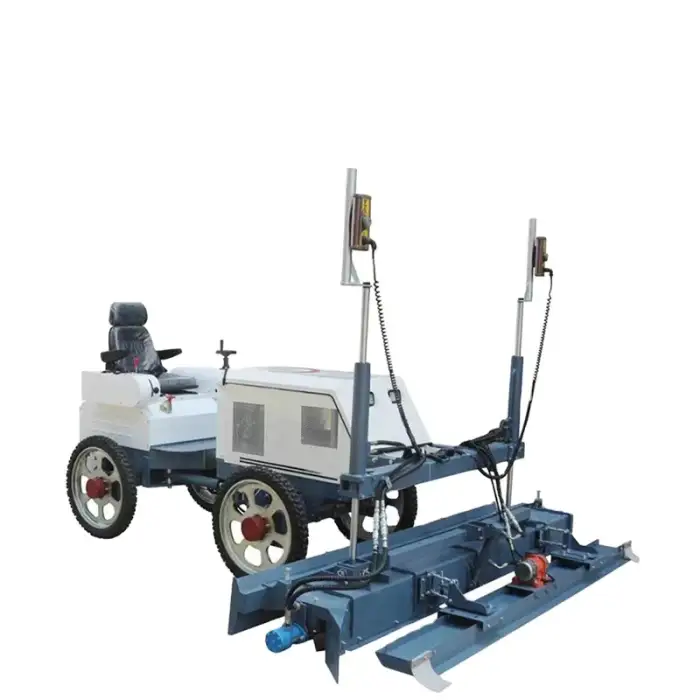 Small Concrete Laser Leveler: Two-Wheel and Four-Wheel Automatic Cement Pavement Leveling Machine