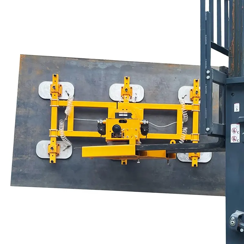 Fork Mounted Electric Suction Cups 600Kg Metal Sheet And Glass Vacuum Lifter