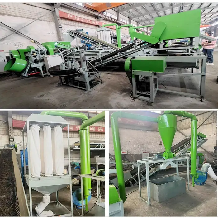 Waste Tyre Recycling Plant / Rubber Powder Making Machine Of Used Tire Recycling production line