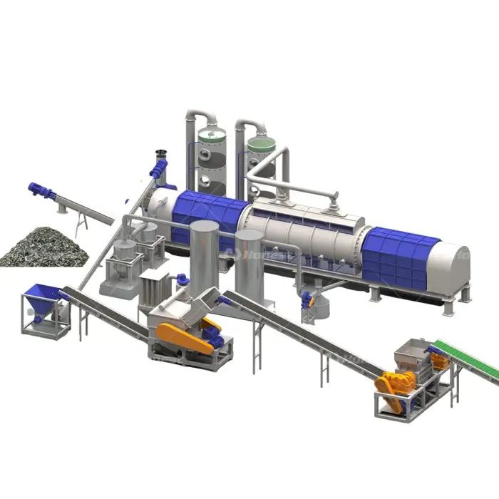 Continuous Aluminum Cans UBC Decoating Furnace Shredder Recycling Machine With Good Price