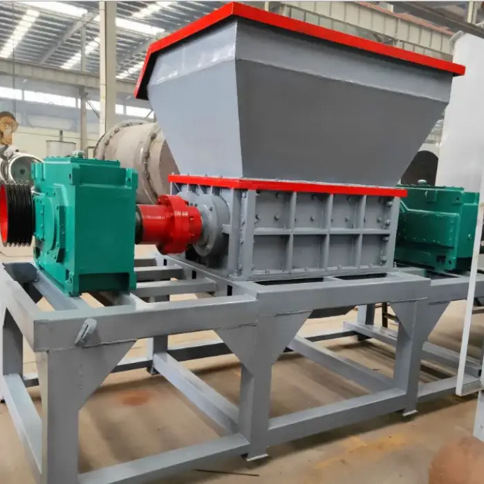 Double Shaft Used Car Motorcycle Tyre Rubber Crushing Machines Waste Tires Metal Scrap Bicycle Plastic Recycle Shredder Machine