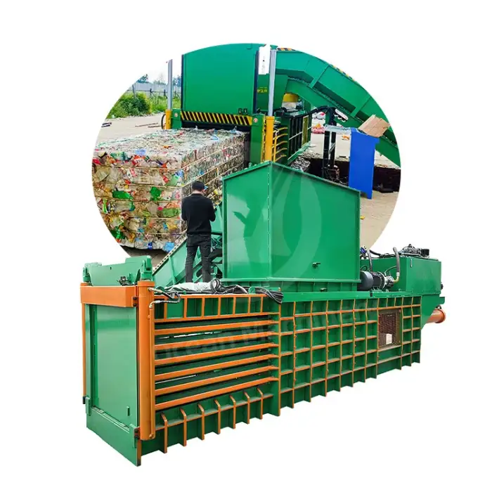 OCEAN Horizontal Automatic Waste Paper Plastic Cardboard Carton Metal Hydraulic Baler Machine for Recycle