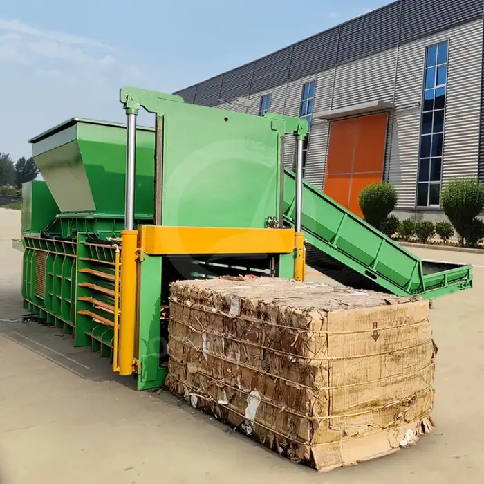 OCEAN Horizontal Automatic Waste Paper Plastic Cardboard Carton Metal Hydraulic Baler Machine for Recycle