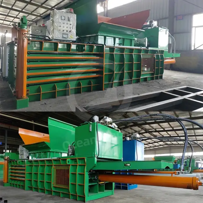 OCEAN Horizontal Automatic Waste Paper Plastic Cardboard Carton Metal Hydraulic Baler Machine for Recycle