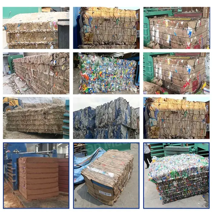 OCEAN Horizontal Automatic Waste Paper Plastic Cardboard Carton Metal Hydraulic Baler Machine for Recycle