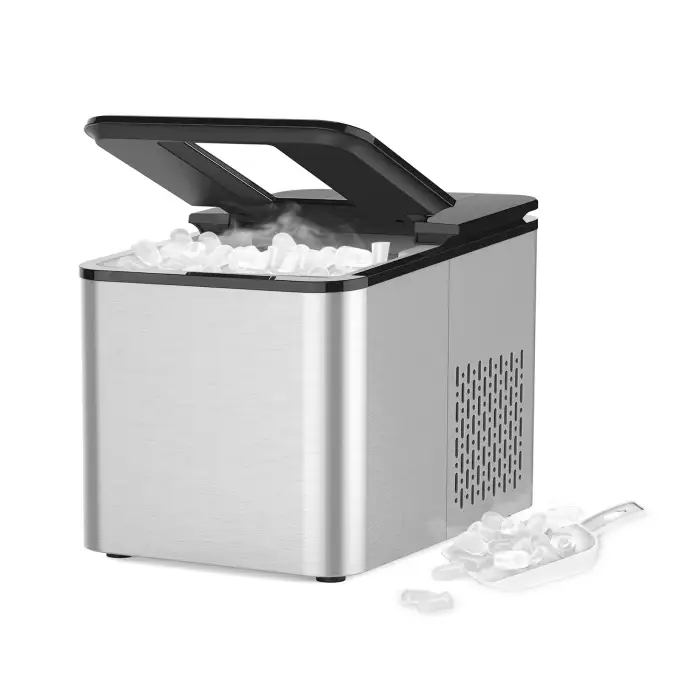 27Lbs Mini Ice Maker Machine - Portable Countertop Electric Ice Cube Maker with Self-Cleaning Function