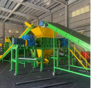 Fully Automatic Waste Tire Recycling Equipment Price Tire Shredder Machine