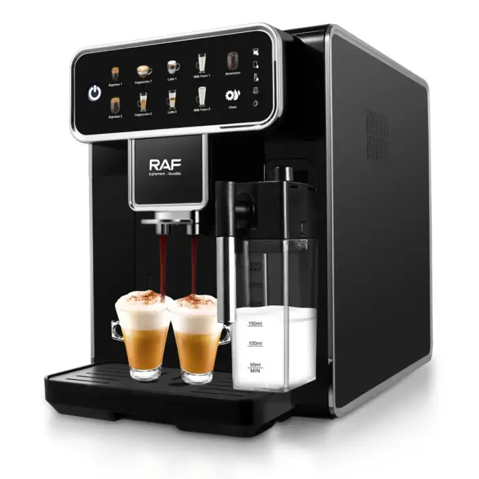 Full Automatic Smart Espresso Cappuccino Latte Coffee Machine with Milk Tank – Commercial Coffee Maker