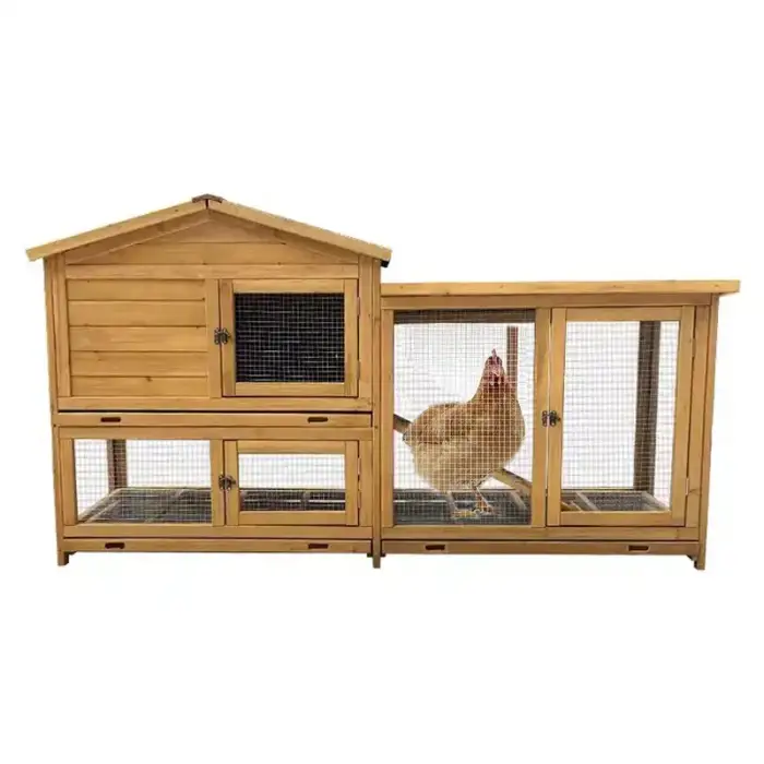 High quality wooden chicken coop for  - 6 chickens large outdoor hutch with nest box for chicken