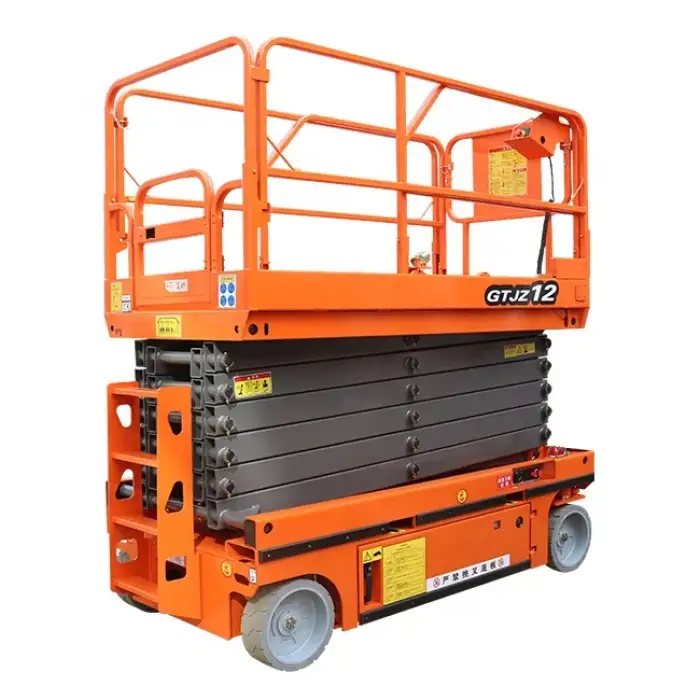 12m GTJZ Safety Certified Self Propelled Battery Scissor Hydraulic Lift Platform with Pothole Protection