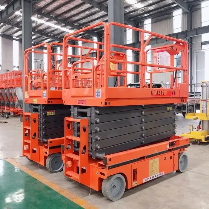 12m GTJZ Safety Certified Self Propelled Battery Scissor Hydraulic Lift Platform with Pothole Protection