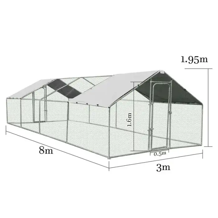 Manufacture Wholesaler Farm Large Metal Hen House Cage Run Cheap Chicken Coop For Agriculture Field With Cheap Price Costs