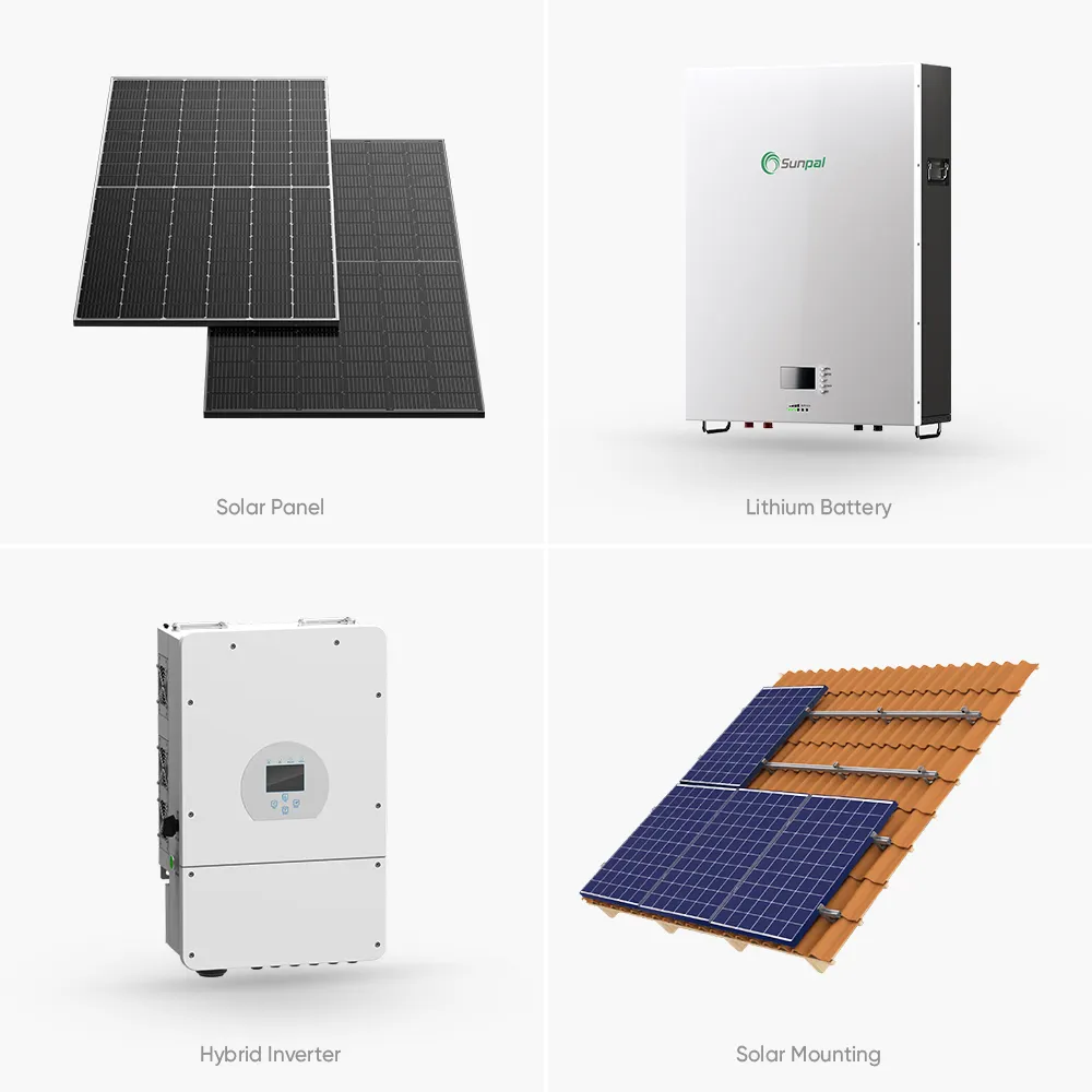 Complete 3-Phase Hybrid Solar Energy System: 5KW, 8KW, 10KW, 48V – On/Off-Grid Power for Home