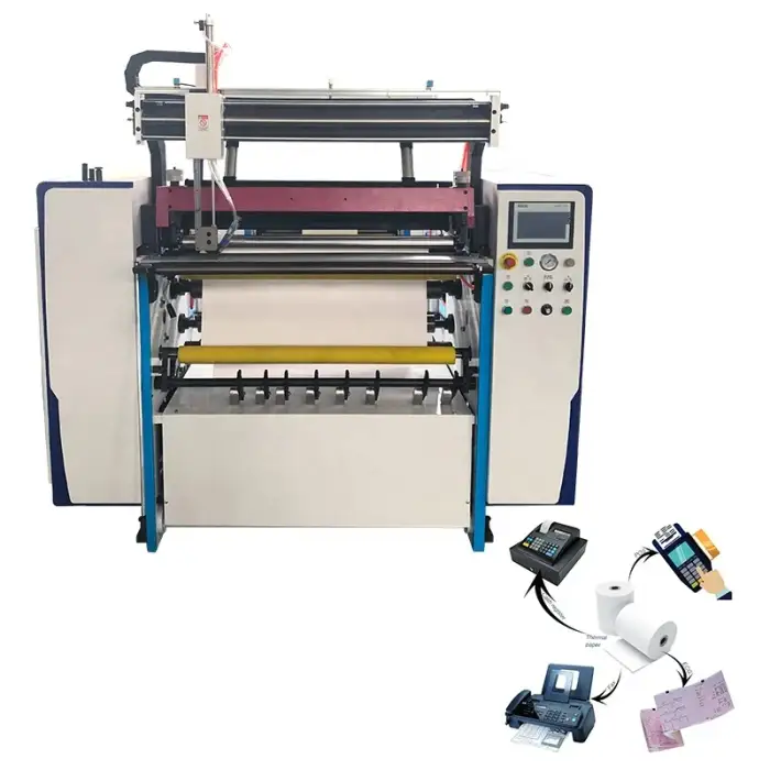 High Quality Cash Paper &amp; Fax Paper Jumbo Roll Cutting and Rewinding Machine