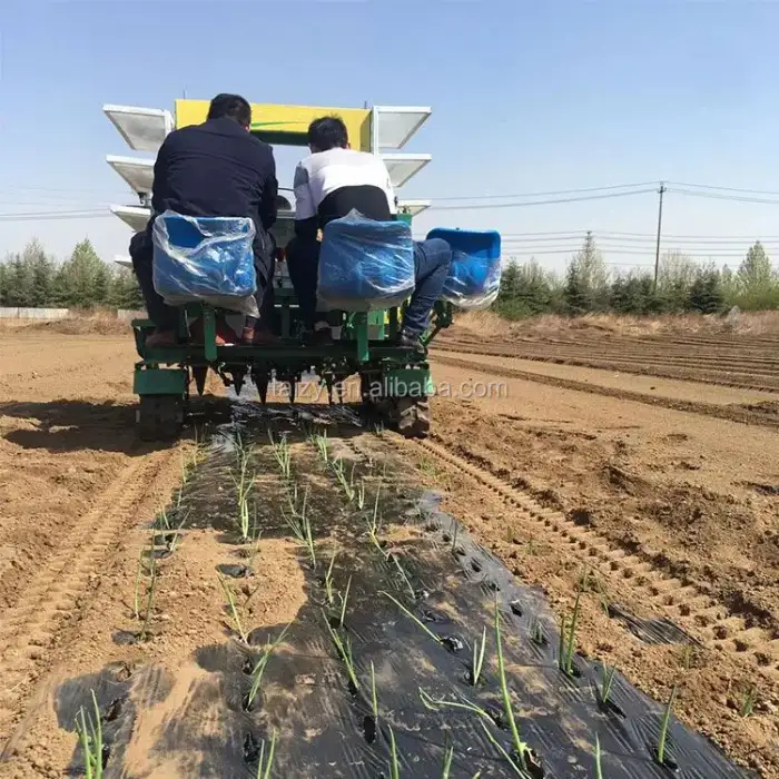 4 rows tractor driven bacco hemp vegetables seedling transplanting machines for farmer