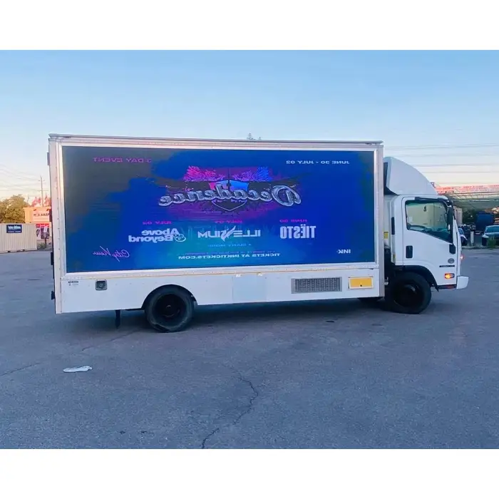 P10 Outdoor Mobile Advertising Vehicle Sports Panel Mobile Billboard Mounted Truck LED Screen Display