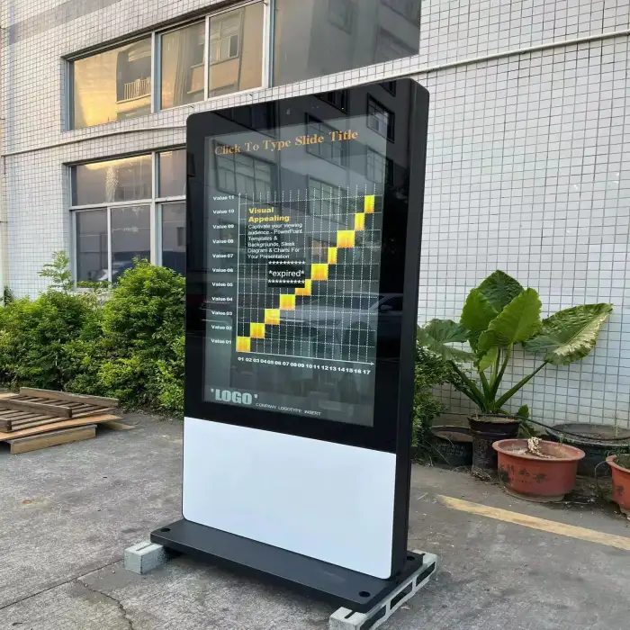 32 inch -45 to 98 Celsius working range ultra thin free standing digital billboard outdoor lcd display advertising screen