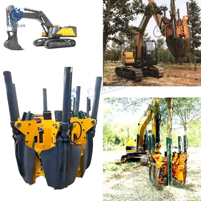 5-10T Mini Excavator Garden Tree Moving For Small Digging Tree Spade Transplanter Transplanting Machine