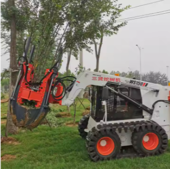 tree mover transplanter machine garden dig tractor mounted tree planting hole digger lawn mover tree