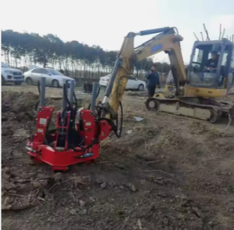 tree mover transplanter machine garden dig tractor mounted tree planting hole digger lawn mover tree