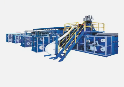 Automatic panty liner making machine with panty liner bagging machine