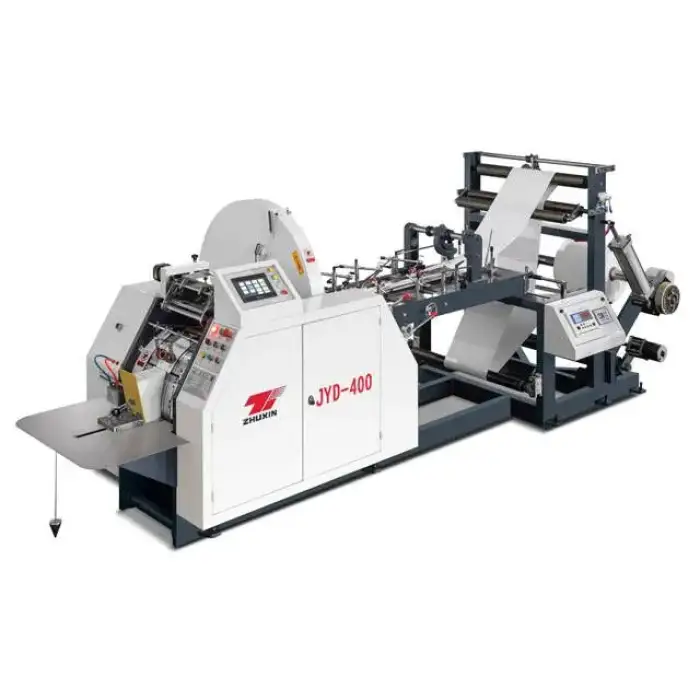 JYD Computerized High-Speed Automatic Kraft Gift &amp; Food Paper Carry Bag Making Machine – V-Bottom