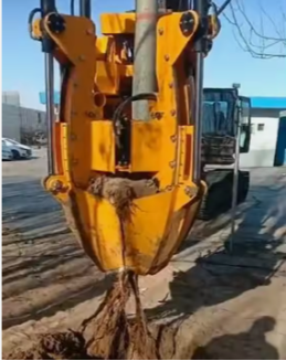 BONOVO tree spade transplanter wheel loader tree spade china tree replanting machine for sale