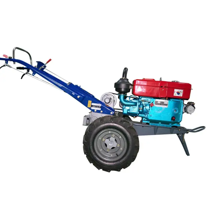 Agriculture 15HP Two Wheel Farm Mini Walking Tractor With High And Low Speed Trenching Machine