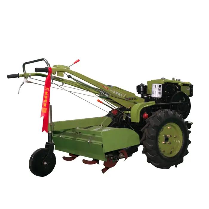 Agriculture 15HP Two Wheel Farm Mini Walking Tractor With High And Low Speed Trenching Machine