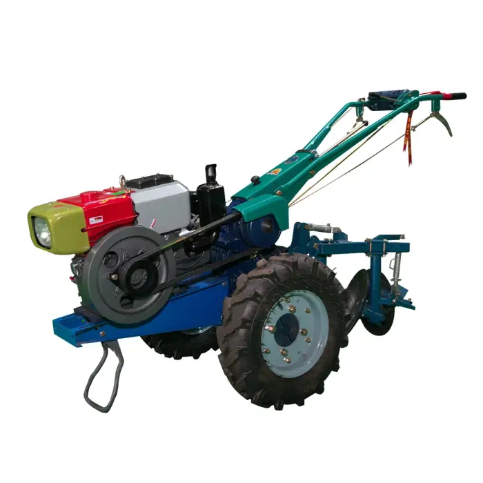 Agriculture 15HP Two Wheel Farm Mini Walking Tractor With High And Low Speed Trenching Machine