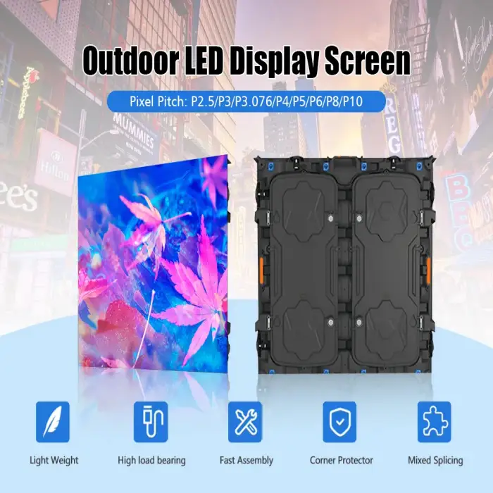 Outdoor Big LED Video Wall Advertising Mall LED Screen Energy P2P2.5P3P4P5 Outside Building Commercial Digital Billboard Display