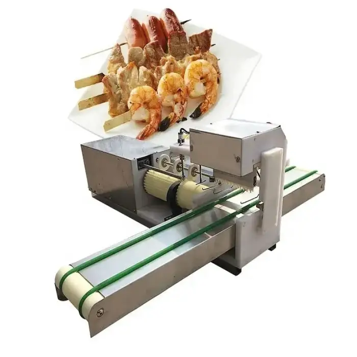 BBQ satay kebab meat skewer machine automatic machine for meat skewers beef satay string making machine