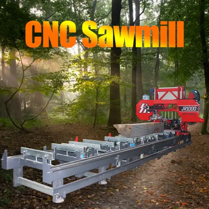 Auto CNC heavy duty sawmill Gasoline Hydraulics Wood Saw Portable Sawmill Machine with Mobile Trailer wood band sawmill