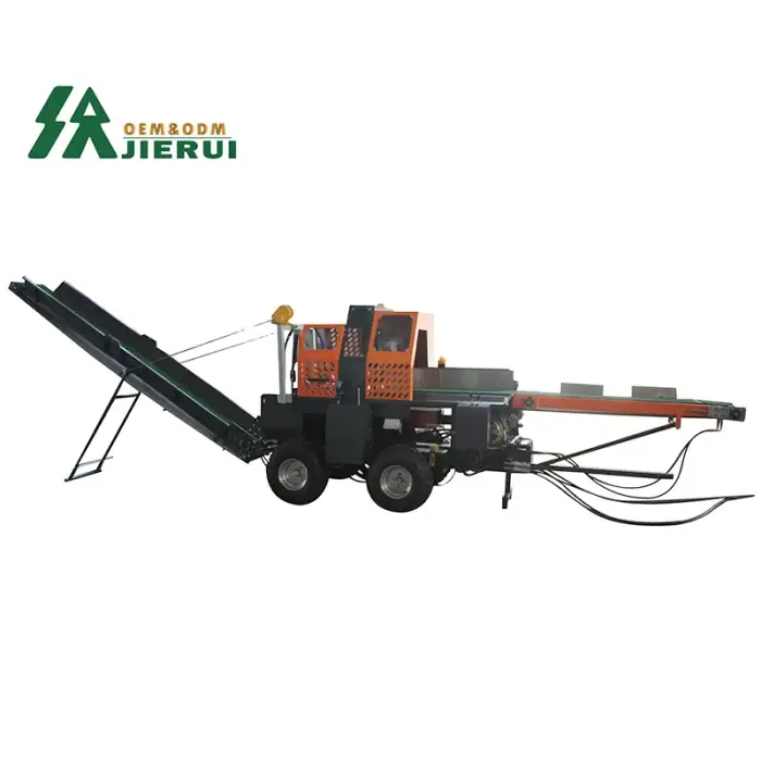 Gasoline engine Electric starter  with log table wood cutting machine