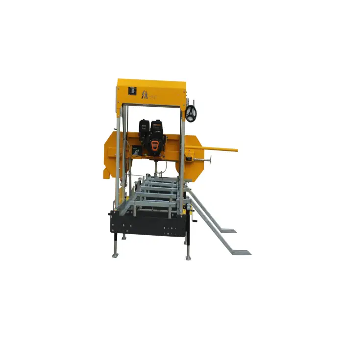 Horizontal Band Saw Machine Cutting Tree Trunk Sawmill