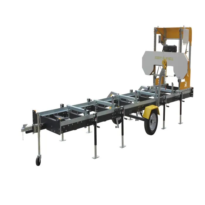 Horizontal Band Saw Machine Cutting Tree Trunk Sawmill