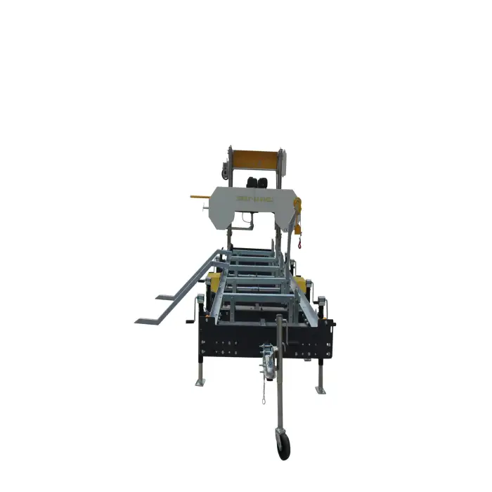 Horizontal Band Saw Machine Cutting Tree Trunk Sawmill