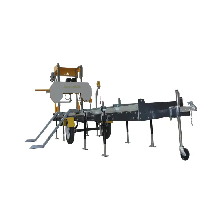 Horizontal Band Saw Machine Cutting Tree Trunk Sawmill