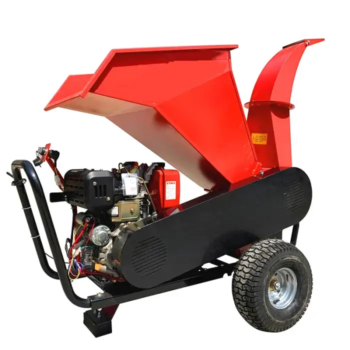 Hydraulic diesel skid steer machine wood twigs shredder chipper