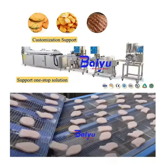 BY-X Automatic Beef Patty &amp; Chicken Nugget/Hamburger Burger Press Maker Meat Product Forming Machine