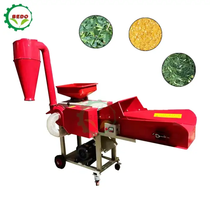 Chaff Grass Cutter Feed Food Chaff Cutter Grass Rice Corn Chopper Crusher Machine