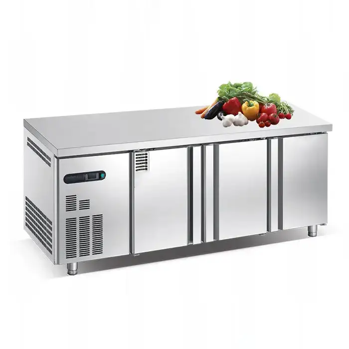 Hot Sale Commercial Supplies Fridge Stainless Steel Refrigerator Fridge Work Bench Table Cheap