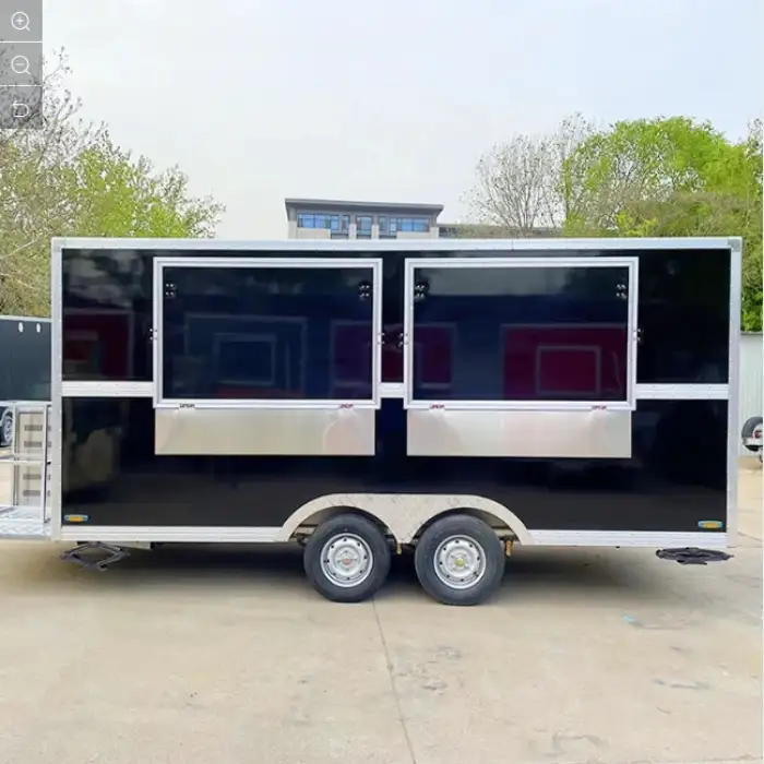 12ft Commercial Food Vans Concession Street Mobile Truck Cart Fast Food Trailer With Full Kitchen For Sale USA Europe Australia