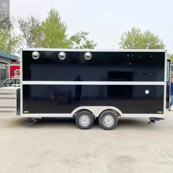 12ft Commercial Food Vans Concession Street Mobile Truck Cart Fast Food Trailer With Full Kitchen For Sale USA Europe Australia