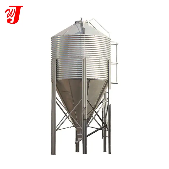 Poultry Silo 10-35 Tons Feed Tank Poultry Chicken Feed Feeding Line Silo