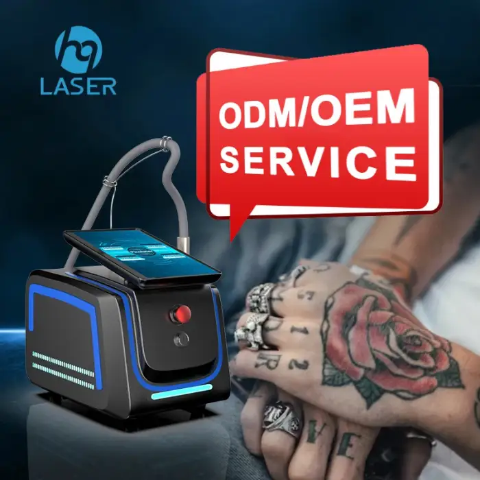 Hongqi Q-Switched ND YAG Laser 1064 1320 532 nm Tattoo Spot Removal and Carbon Peeling Beauty Machine Portable