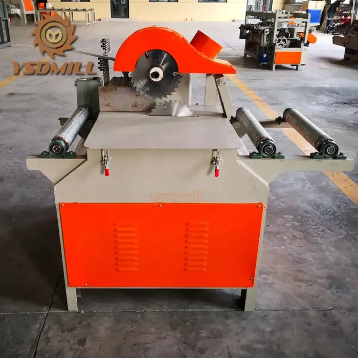 2axles Circular Blade Resaw Farmset Product Lucas Mill Manual Ruler 200mm 150mm 800kg for Timber Cutting 18.5kw(25hp)